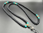 Preview: Shaligram Mala-Gebetskette mit Ethno-Schmuck | 108+1 Perlen | ca. 8mm